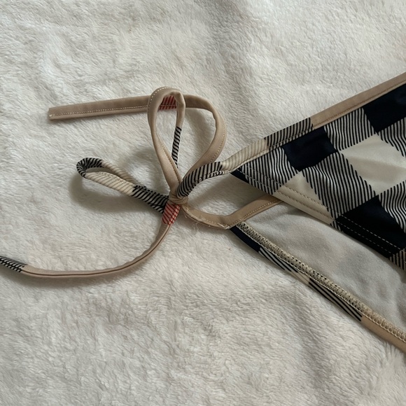 Burberry Plaid Bikini Set in Tan and Black - Picture 9 of 14